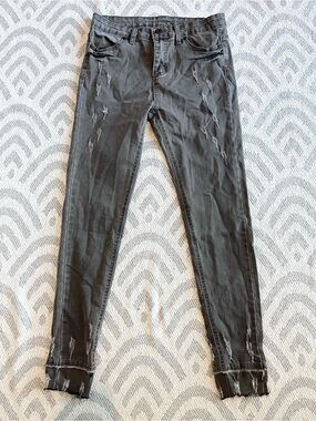FIREFLY JEANS Women’s Washed Black Distressed Skinny Jeans Large
